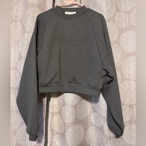 Essentials Embossed Logo Sweatshirt - Charcoal Gray